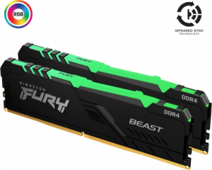 32GB (2x16GB) DDR4 Kingston 3200MHz Fury Beast RGB