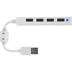 Speedlink SNAPPY SLIM USB Hub, 4-Port, USB 2.0, Passive, weiß
